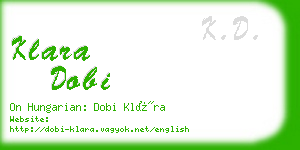 klara dobi business card